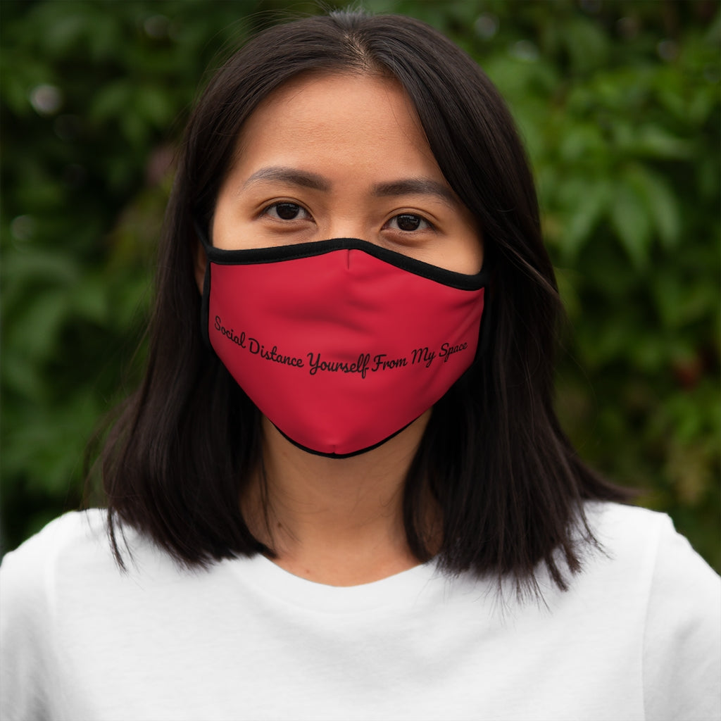 "Social Distance Yourself My Space" Fitted Polyester Face Mask