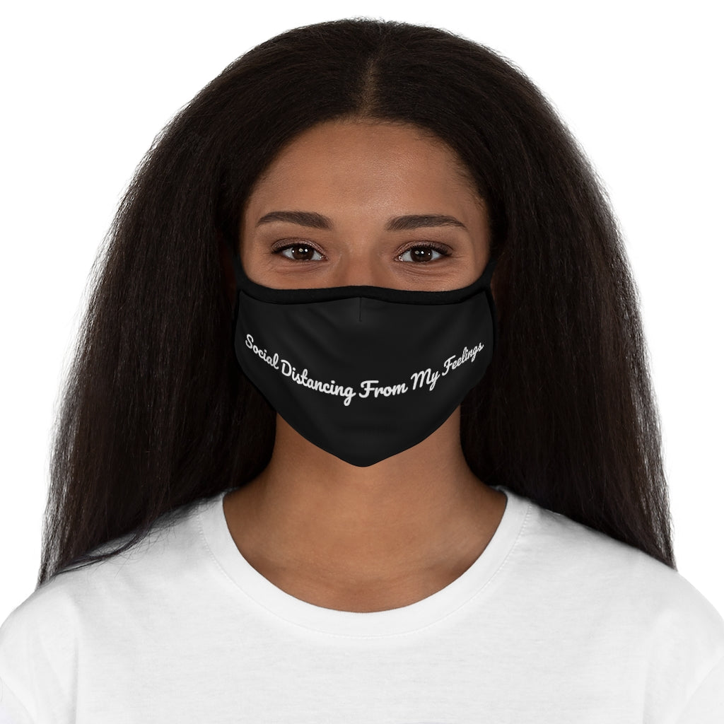 "Social Distance" Fitted Polyester Face Mask